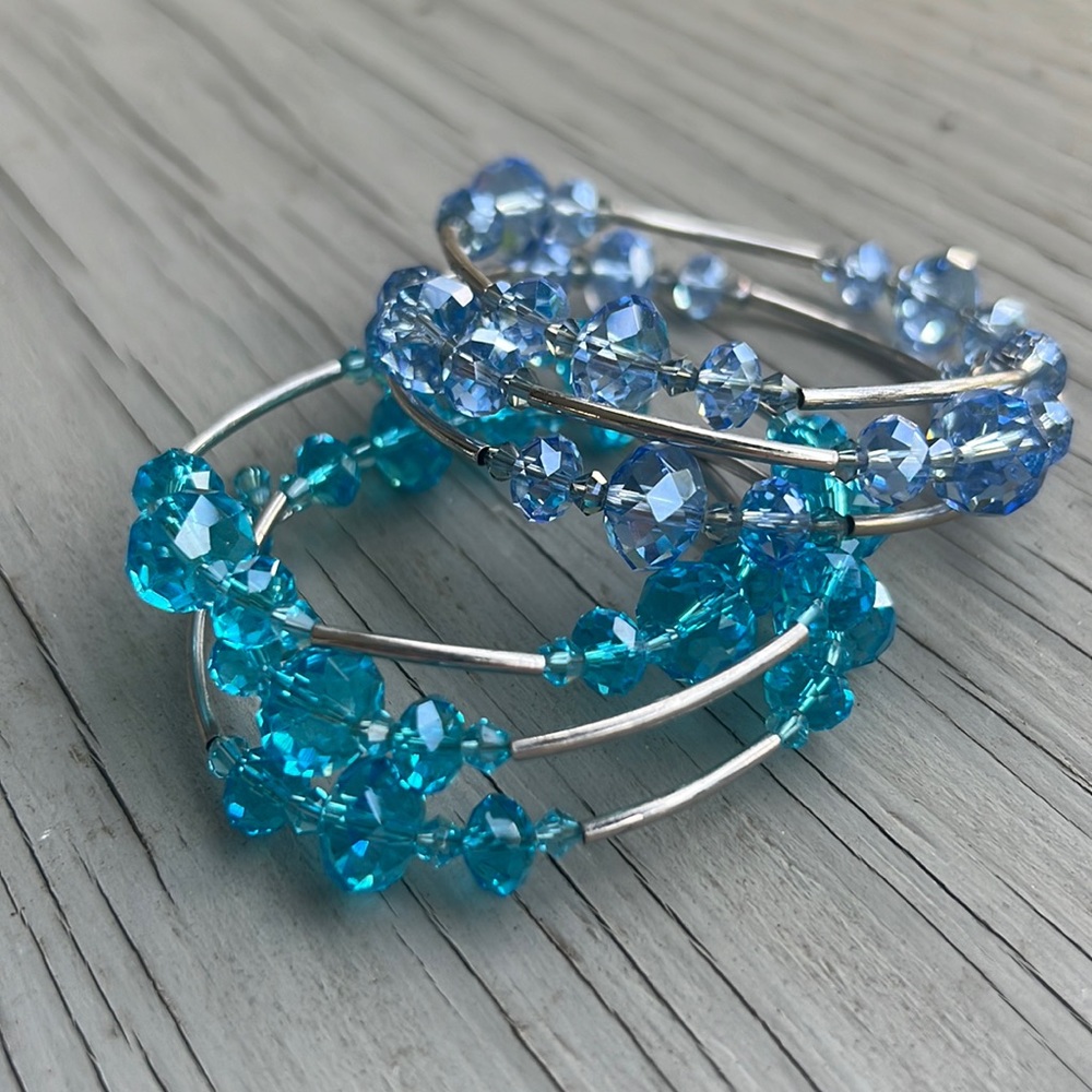 Set of 2 Beaded Wrap Bracelets
